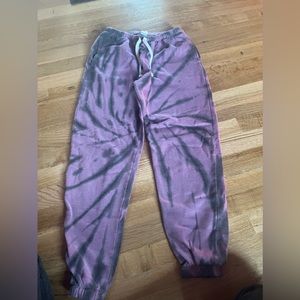 Tie dye garage sweatpants, size small (barley worn)